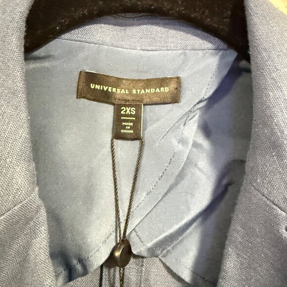Universal Standard Coastal Linen Blue Blazer Size 2XS NWT - Picture 3 of 9